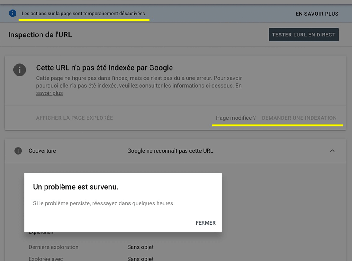 Vérifier votre classification dans la Google Search Console