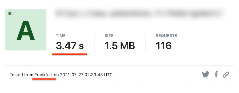 Temps de chargement : KeyCDN, un site lent