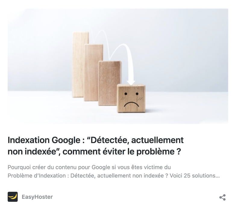 Problème d'indexation détectée actuellement non indexée.