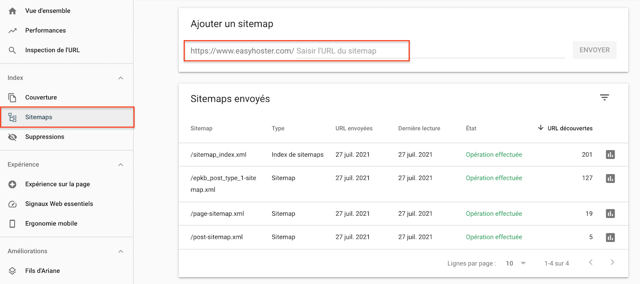 Vous devez soumettre votre sitemap sur Google