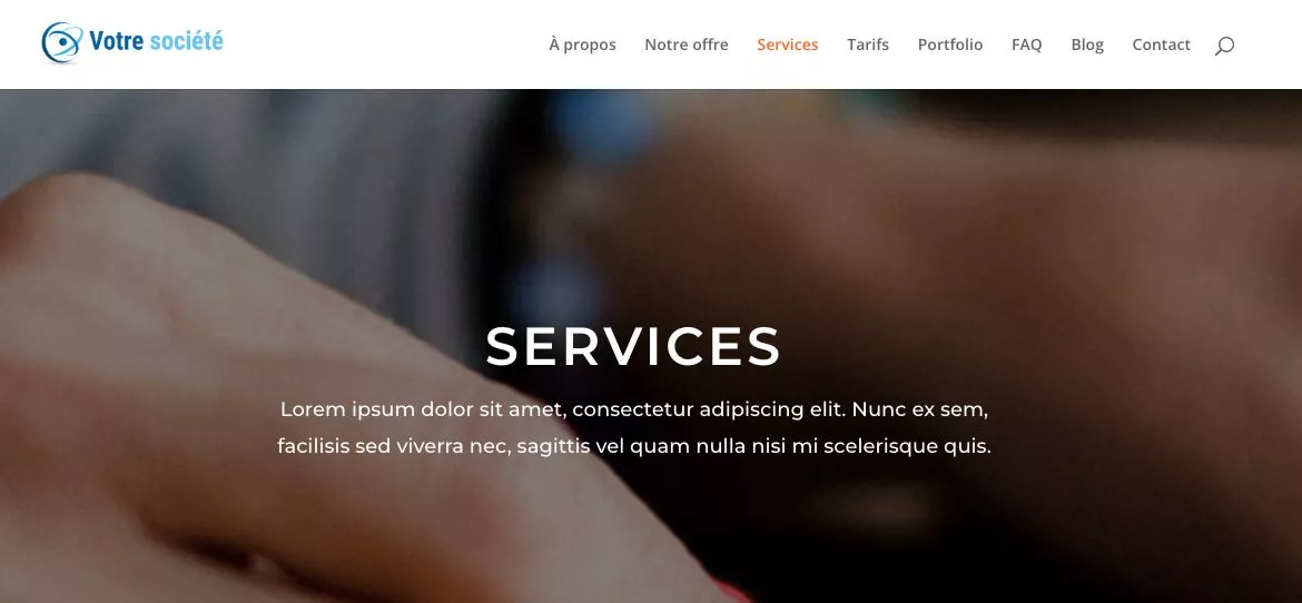 Aperçu du site vitrine gratuit créé sans pub avec WordPress