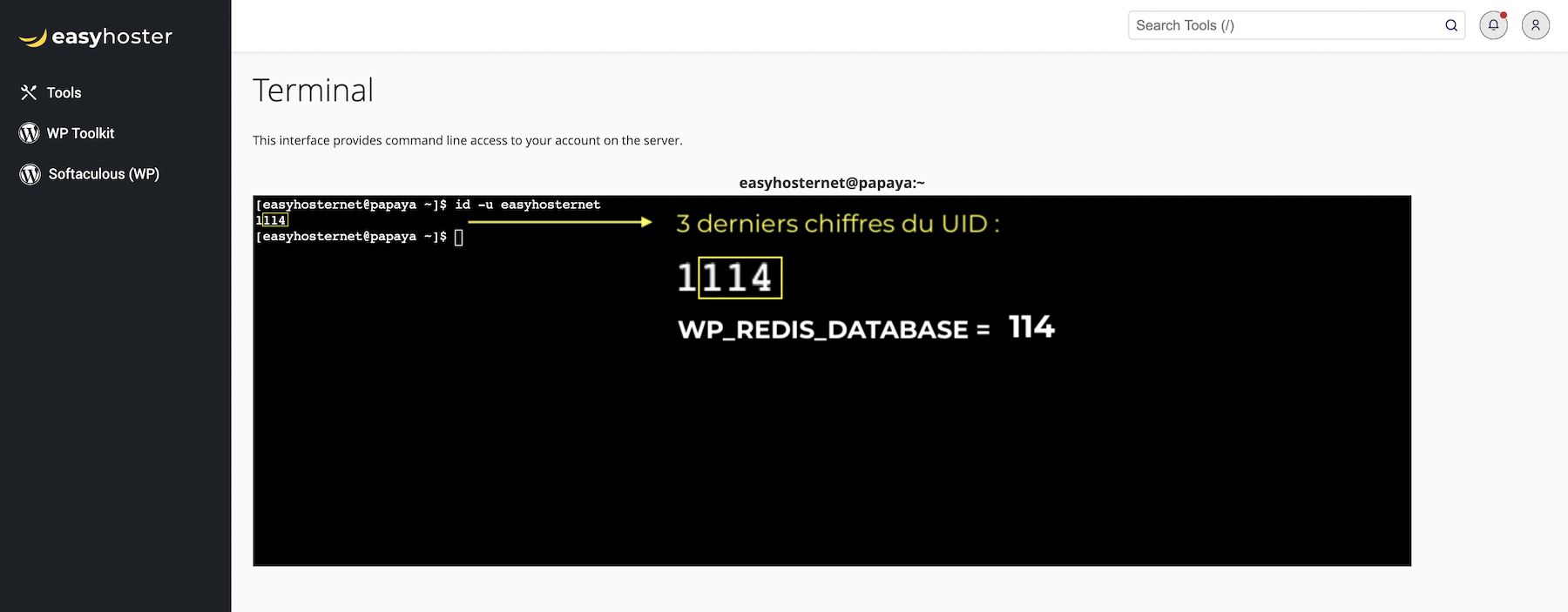 Redis, UID 3 derniers chiffres id u username