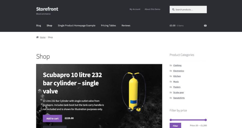 Storefront Thème WordPress