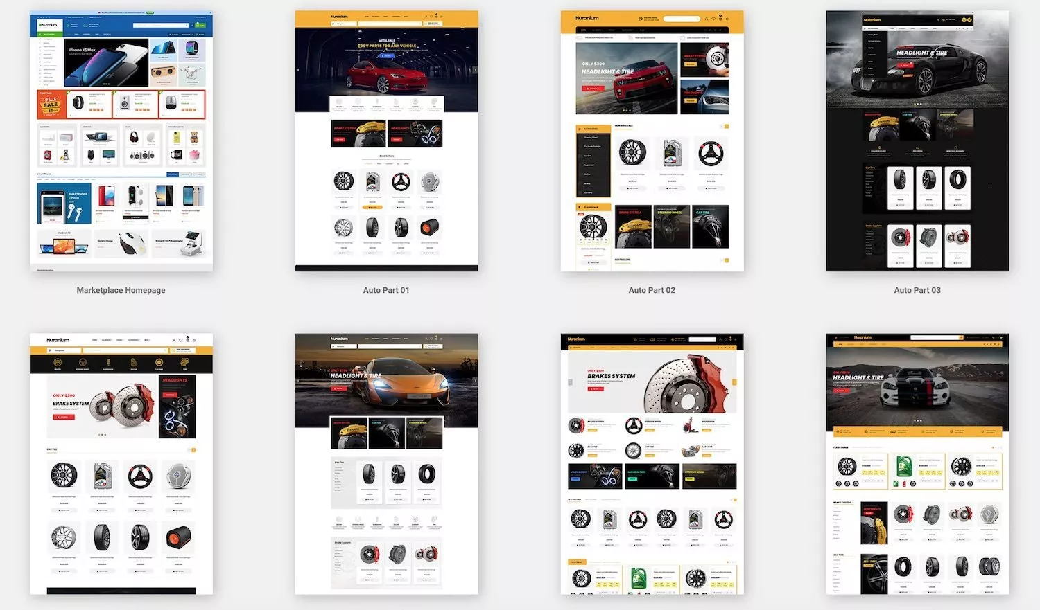 Démos du thème PrestaShop Nuranium