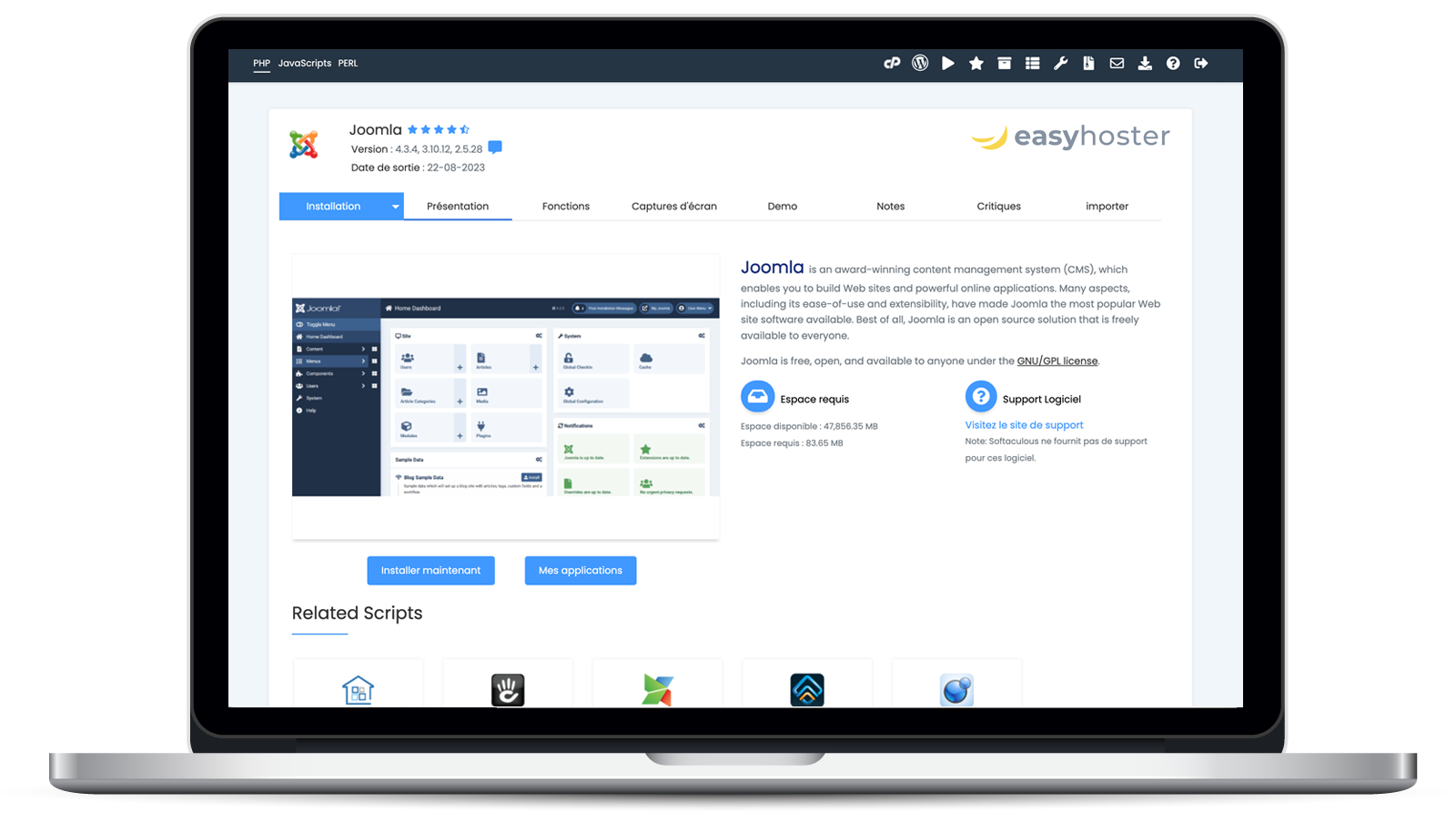 Installer Joomla sur Hébergement cPanel