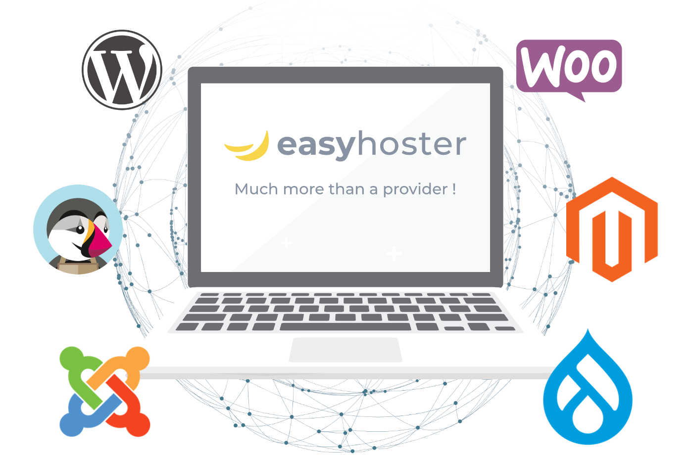 Hébergeur Web optimisé pour WordPress, WooCommerce, PrestaShop, Magento, Joomla, Drupal et tous les autres CMS (Content Management System, Systèmes de Gestion de Contenus)