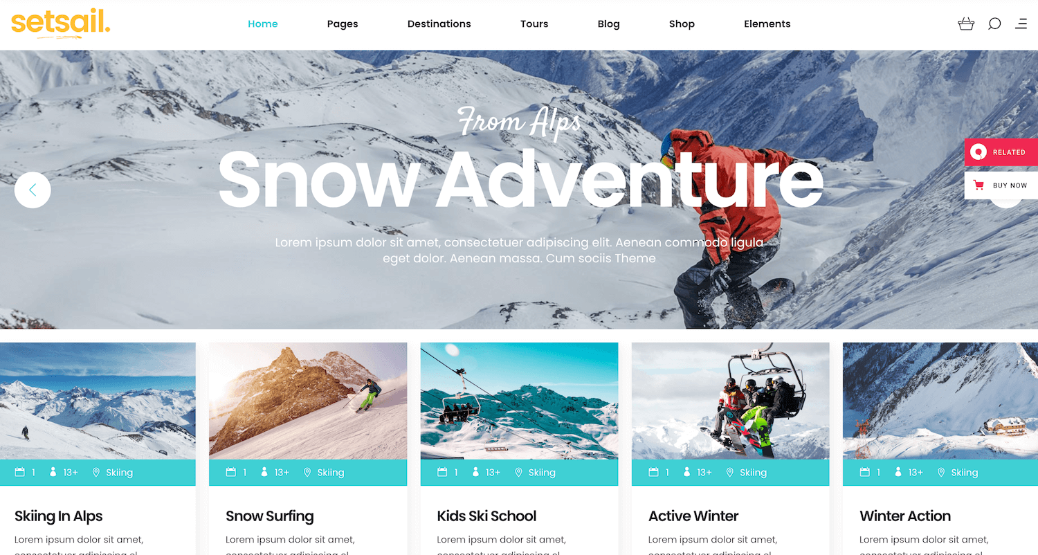 L'un des meilleurs thèmes WordPress pour agence et blog de voyage est SetSail