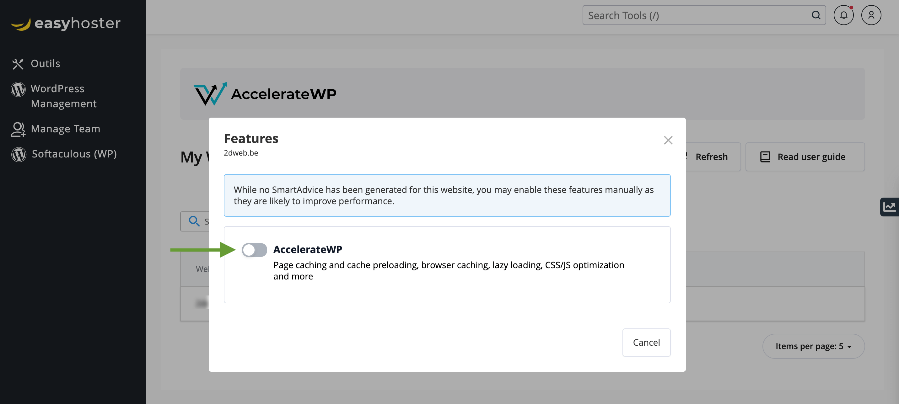 Activer AccelerateWP, un plugin de cache gratuit alternatif à WP Rocket