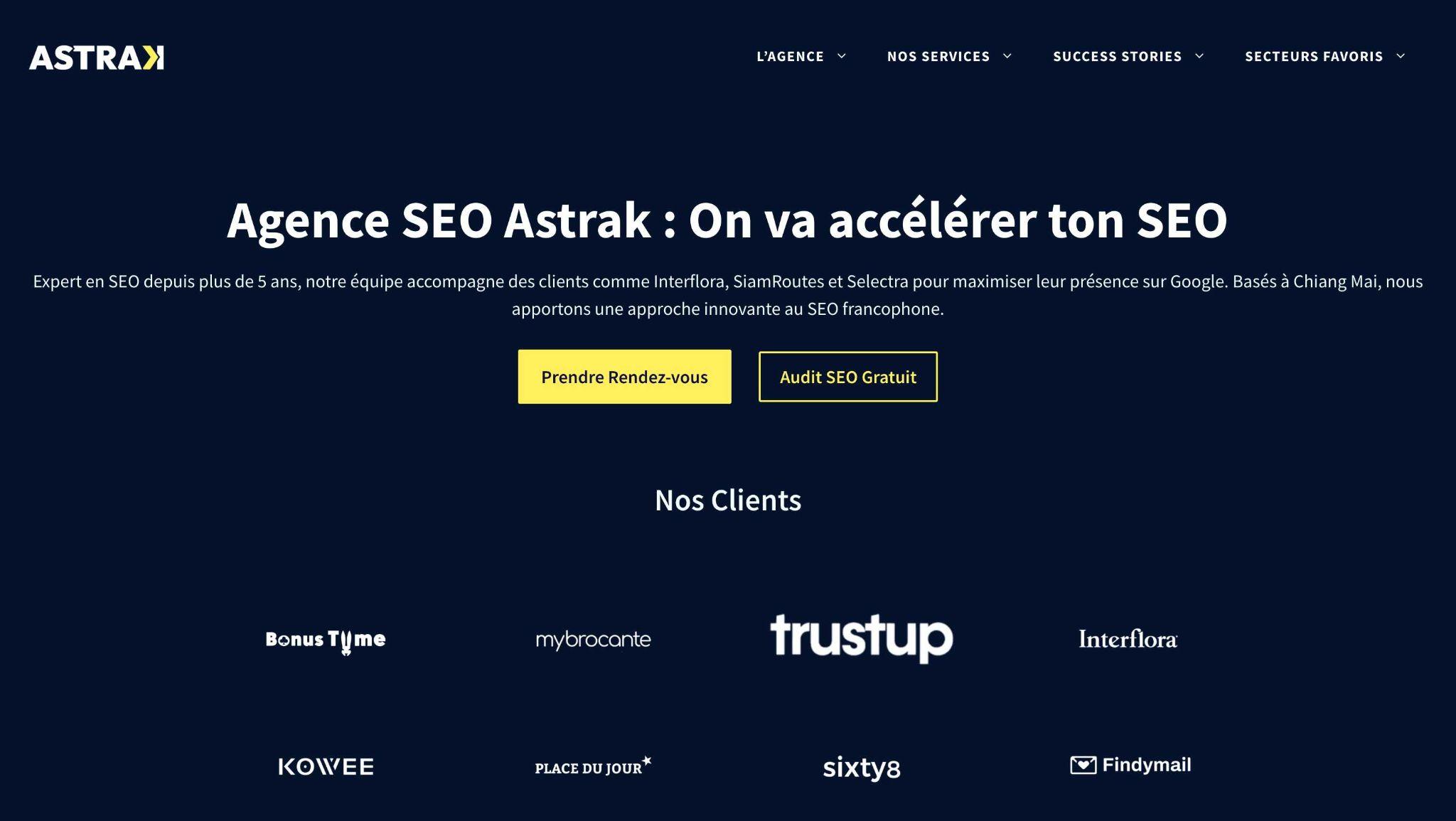 L'une des meilleures agences de GEO est l'agence Astrak 