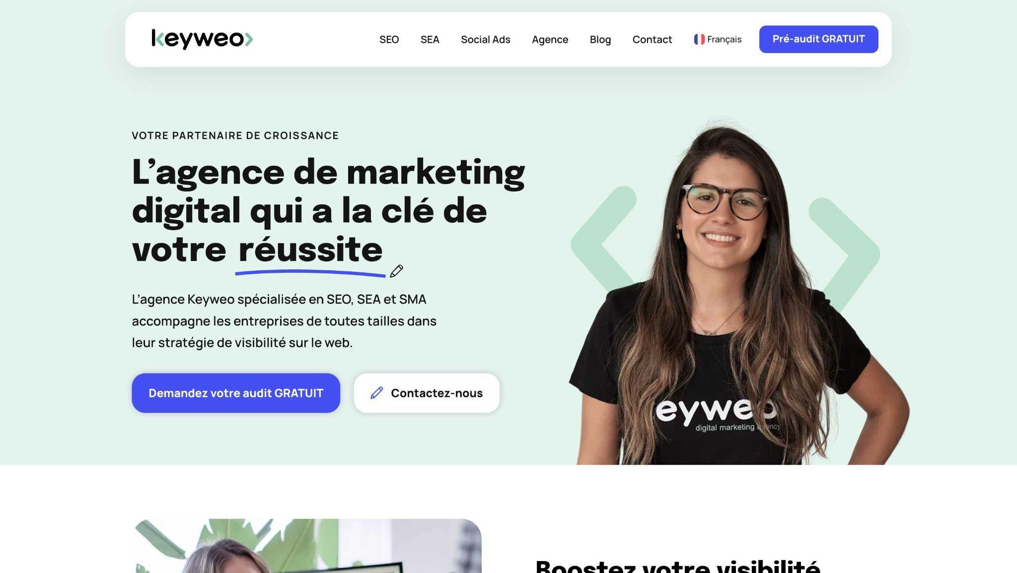 L'une des meilleures agences de GEO est l'agence Keyweo 