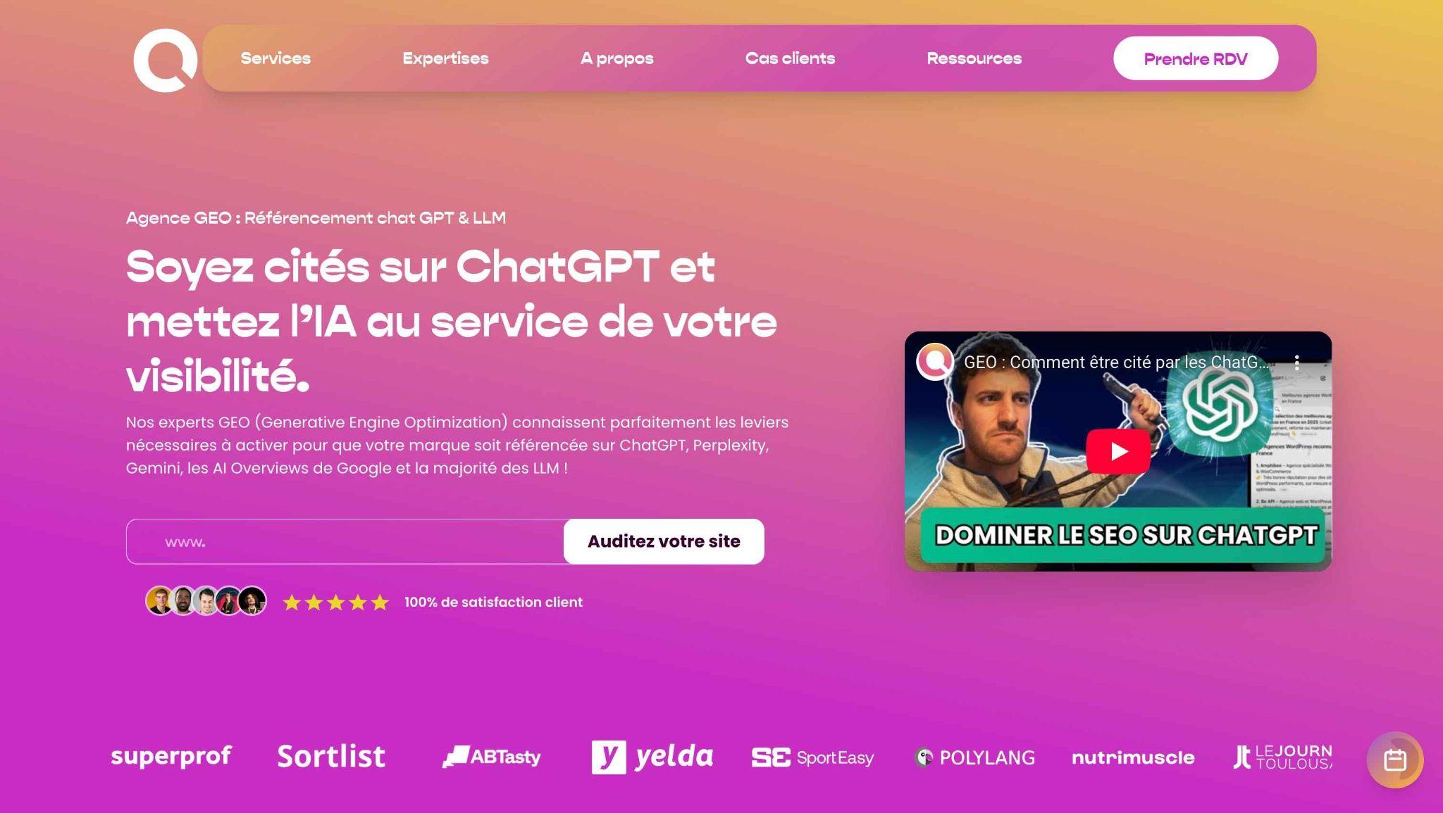 La meilleure agence de GEO est l'agence Onze 