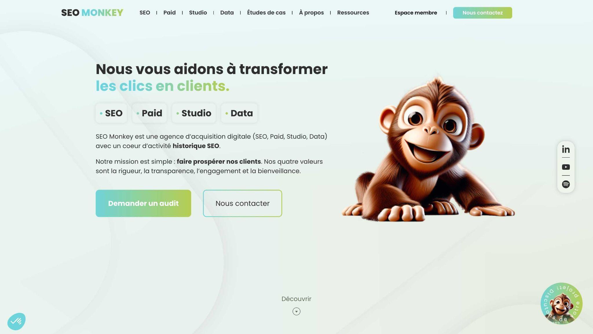 L'une des meilleures agences de GEO est l'agence SEO Monkey 